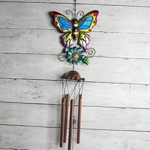 NEW Metal Wind Chime Noise Maker Garden Patio Outdoor Yard Decor Butterfly